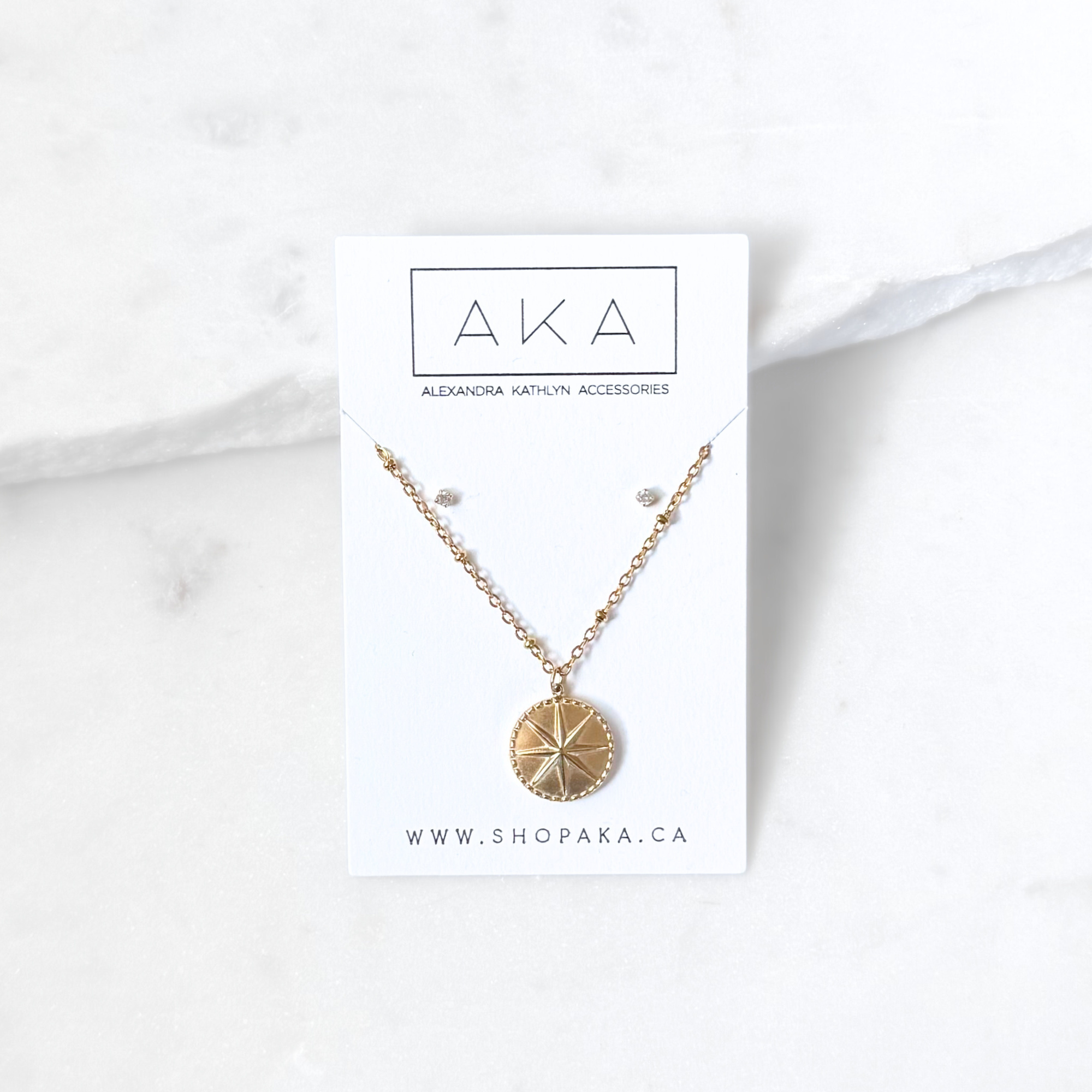 North Star Necklace with Bonus Studs