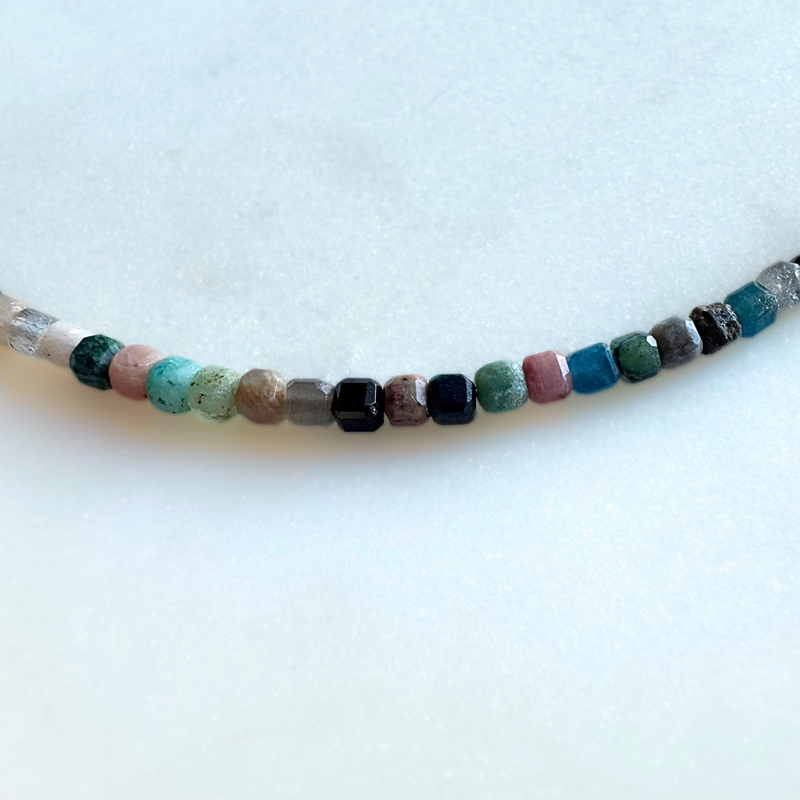 Prairie Skies | Mixed Gemstone Beaded Necklace