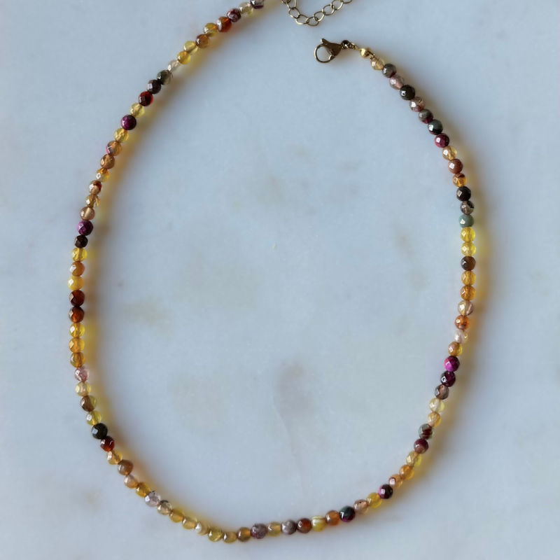Prairie Sunset | Agate Beaded Necklace