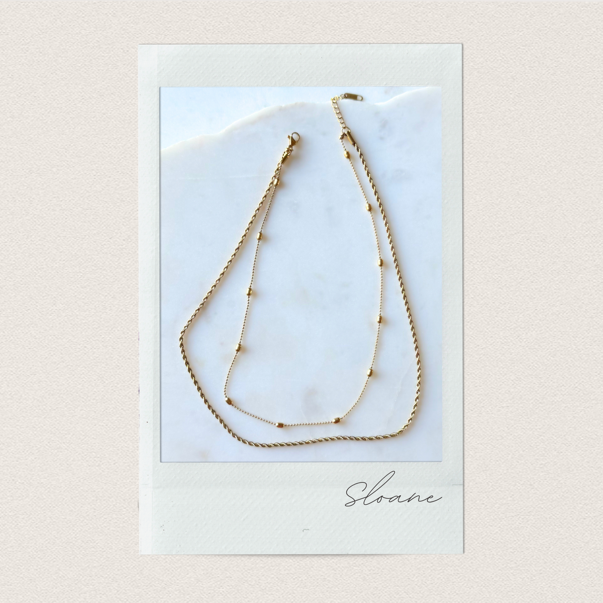 SLOANE | Double Layer Rope & Satellite Chain Necklace