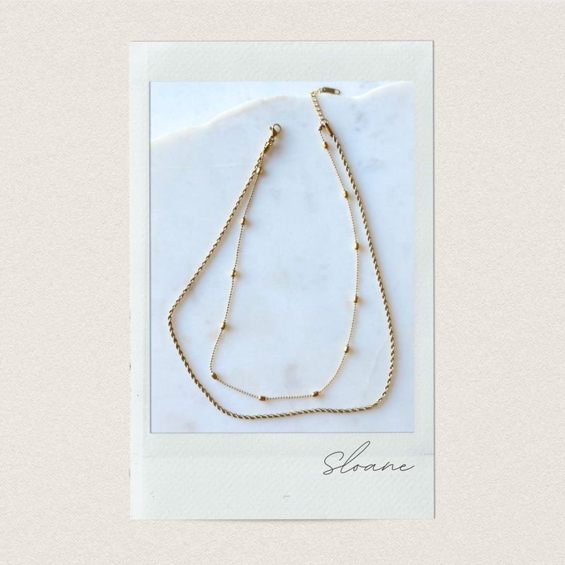 SLOANE | Double Layer Rope & Satellite Chain Necklace