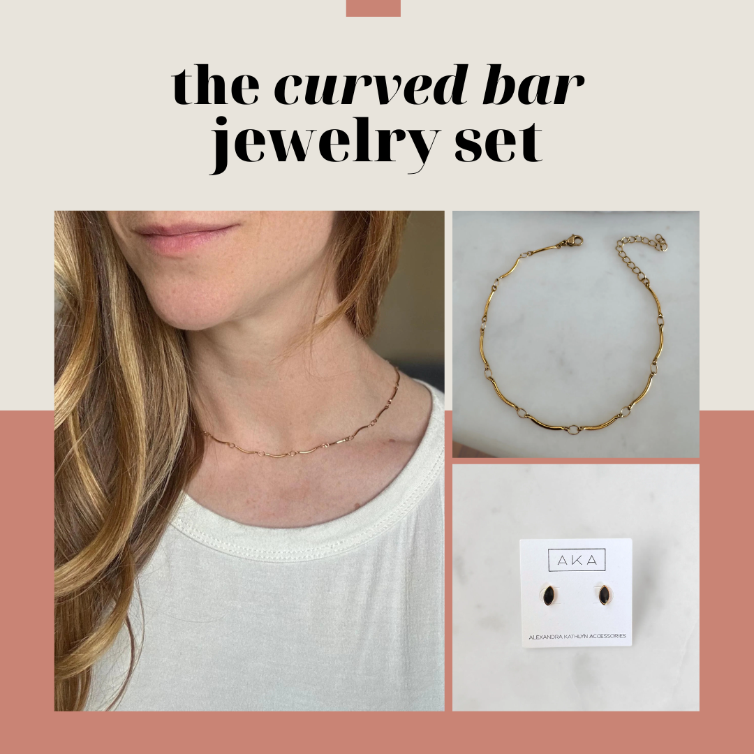 The Curved Bar Jewelry Set