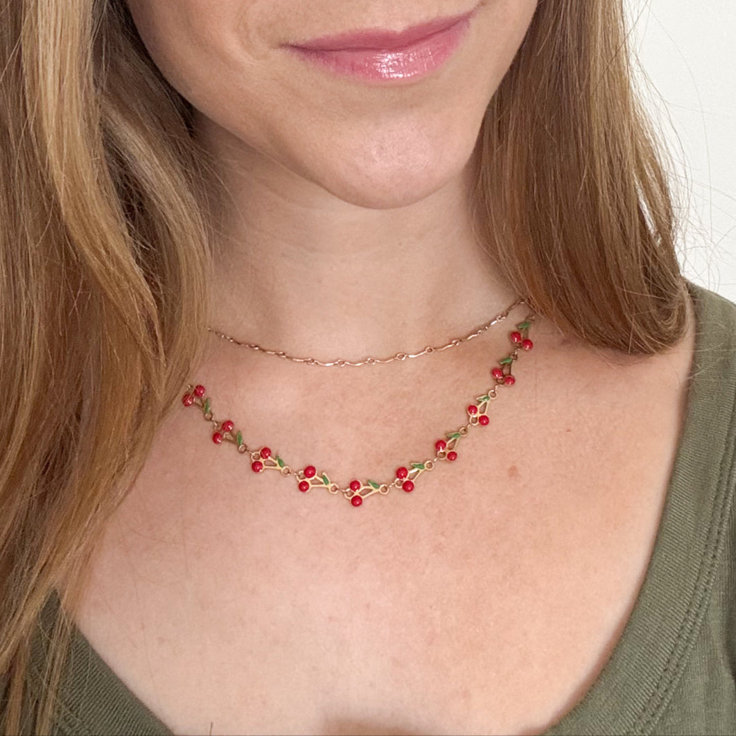 Cherry Chain Necklace
