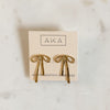 Golden Bow Statement Stud Earrings