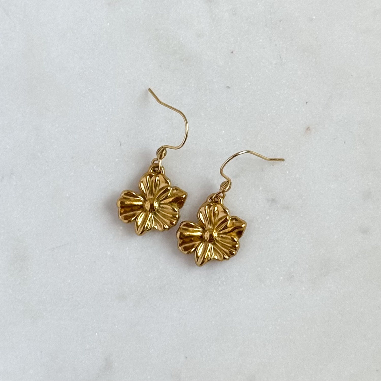 Wild Rose Flower Earrings