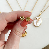 Mini Rose Stud Earrings