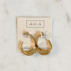 Golden Crescent Hoop Earrings