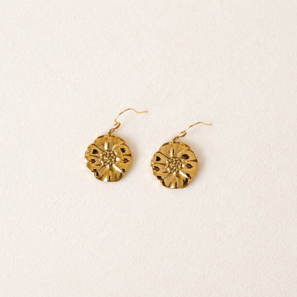 Bold Flower Pendant Earrings