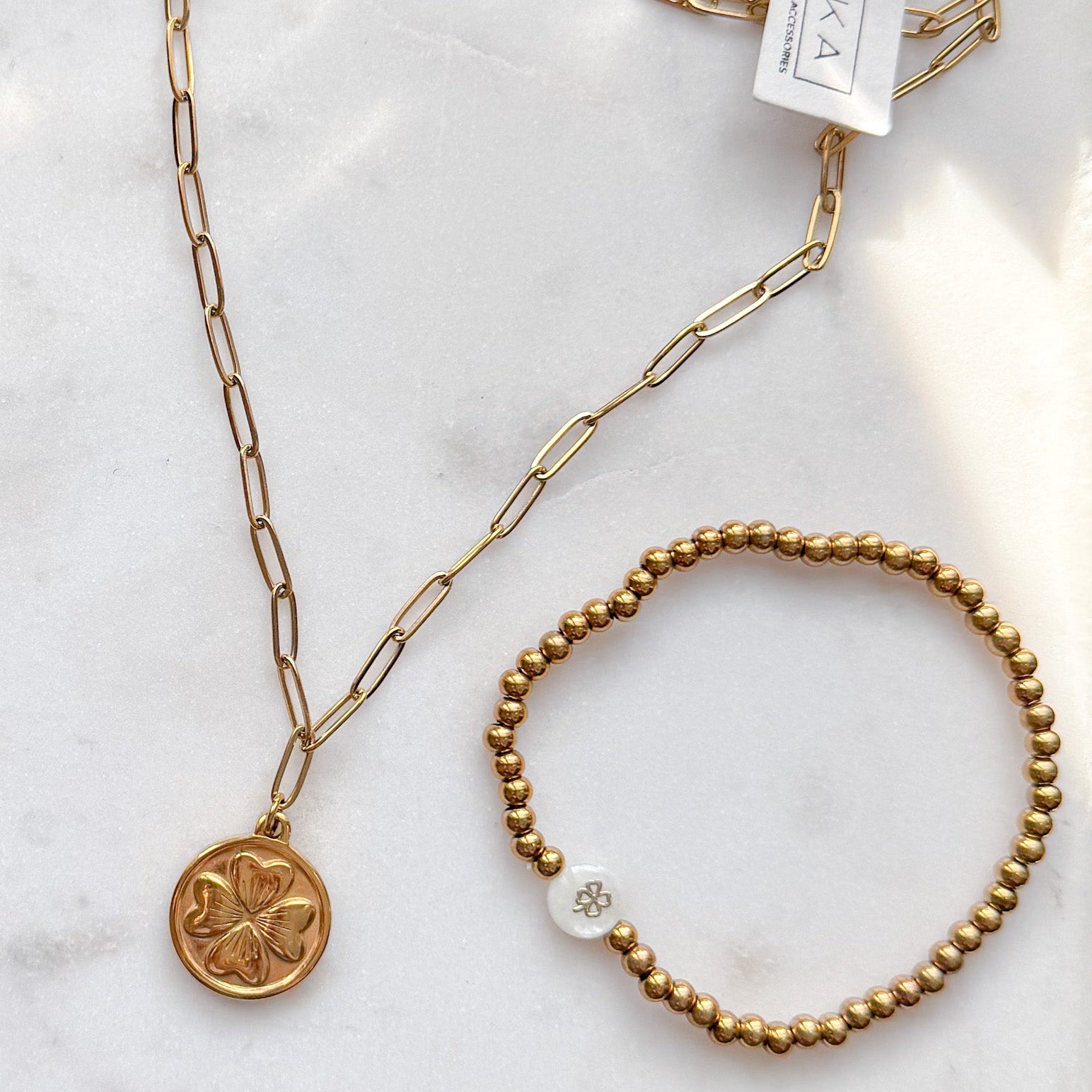 Four Leaf Clover Bracelet | Gold
