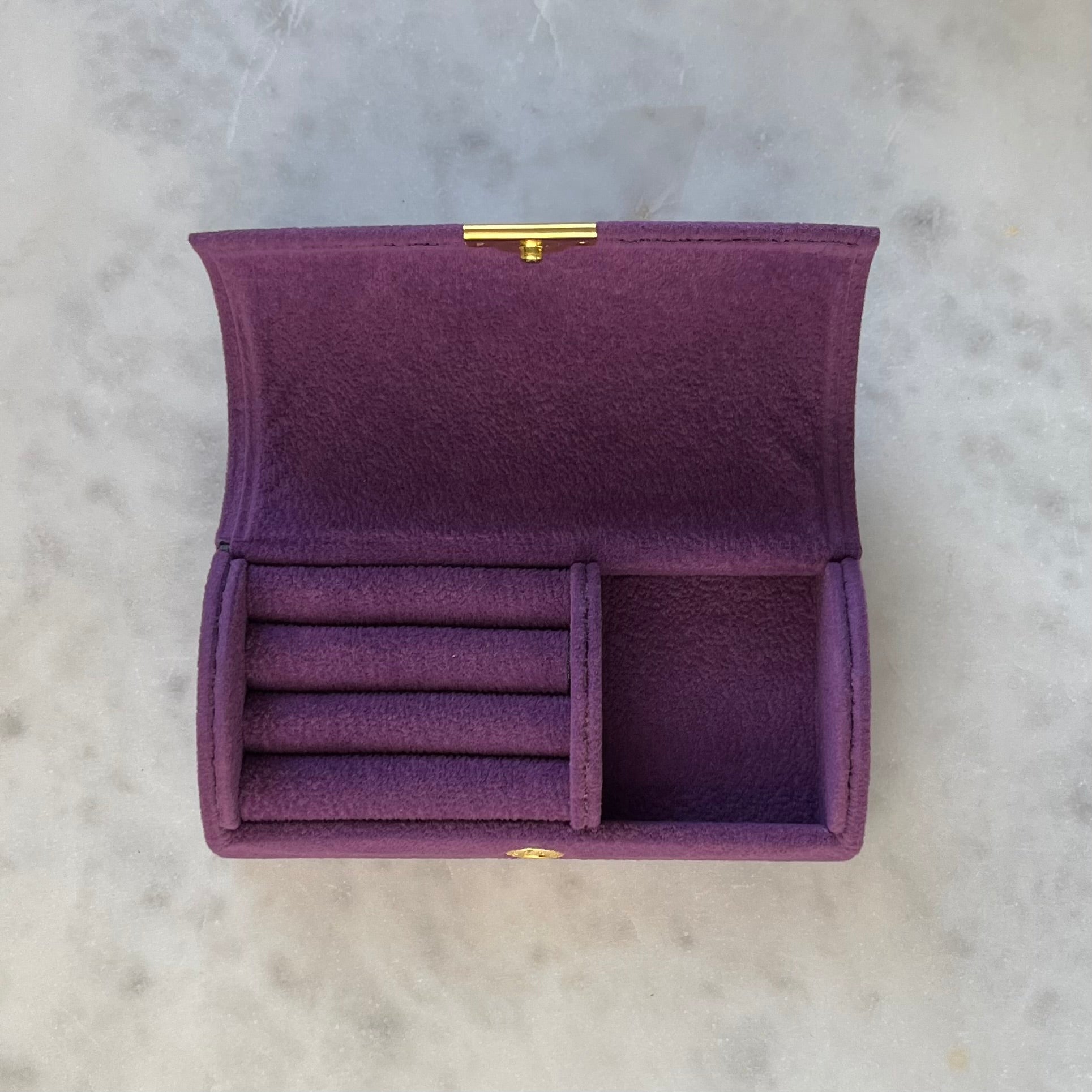 VELVET JEWELRY PURSE ORGANIZER - Purple