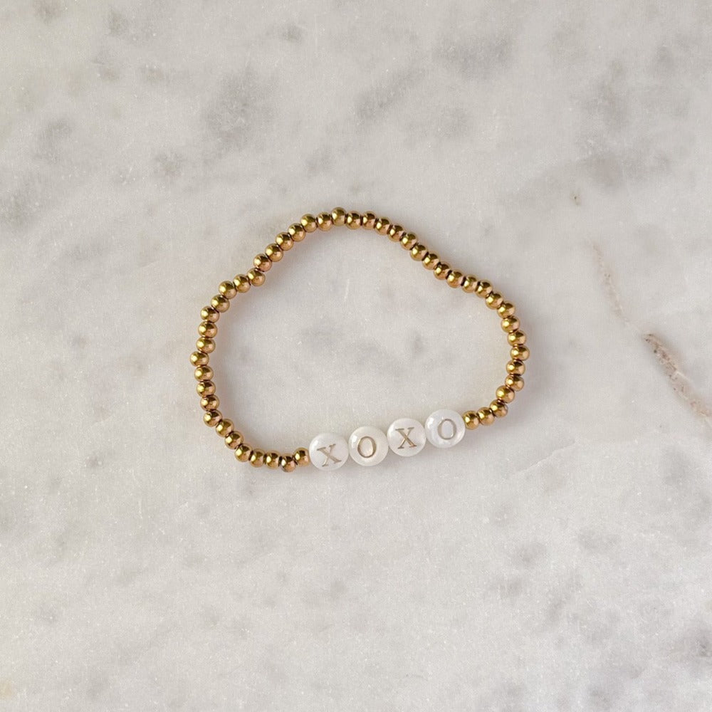 BISOU | XOXO Gold Beaded Bracelet