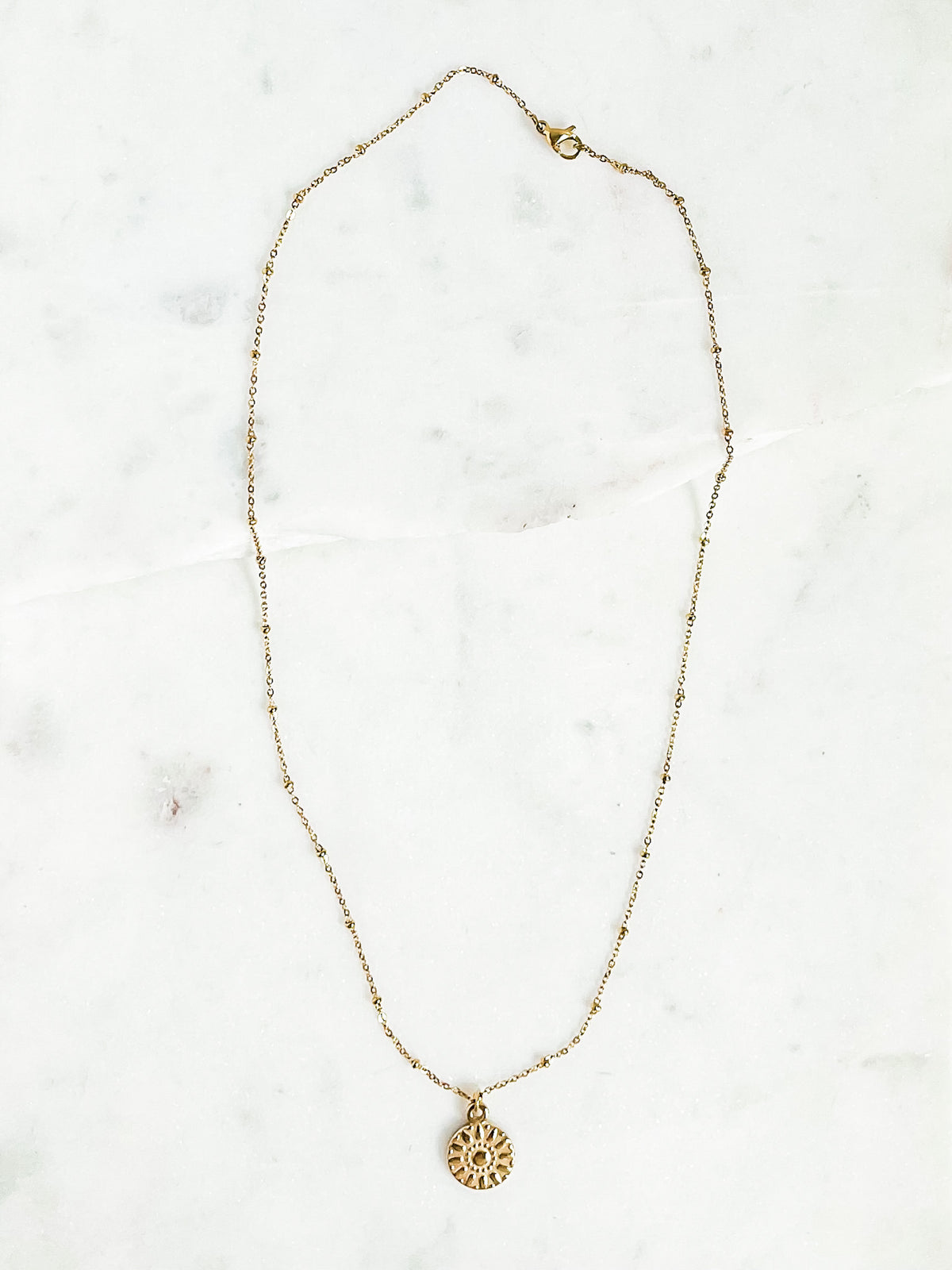 VALE | Gold Sun Satellite Chain Necklace