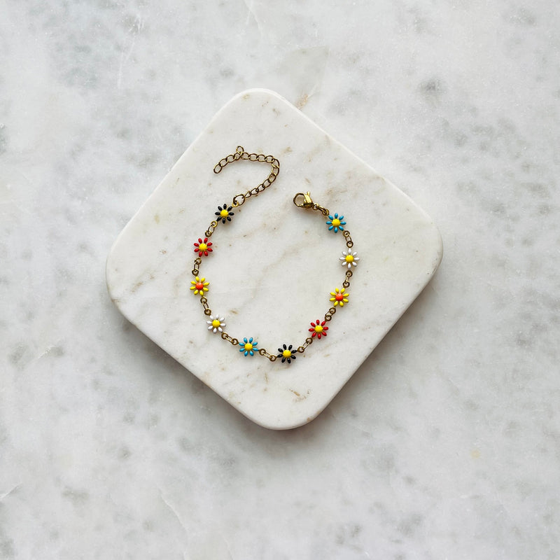 CHLOE | Colourful Daisy Chain Bracelet