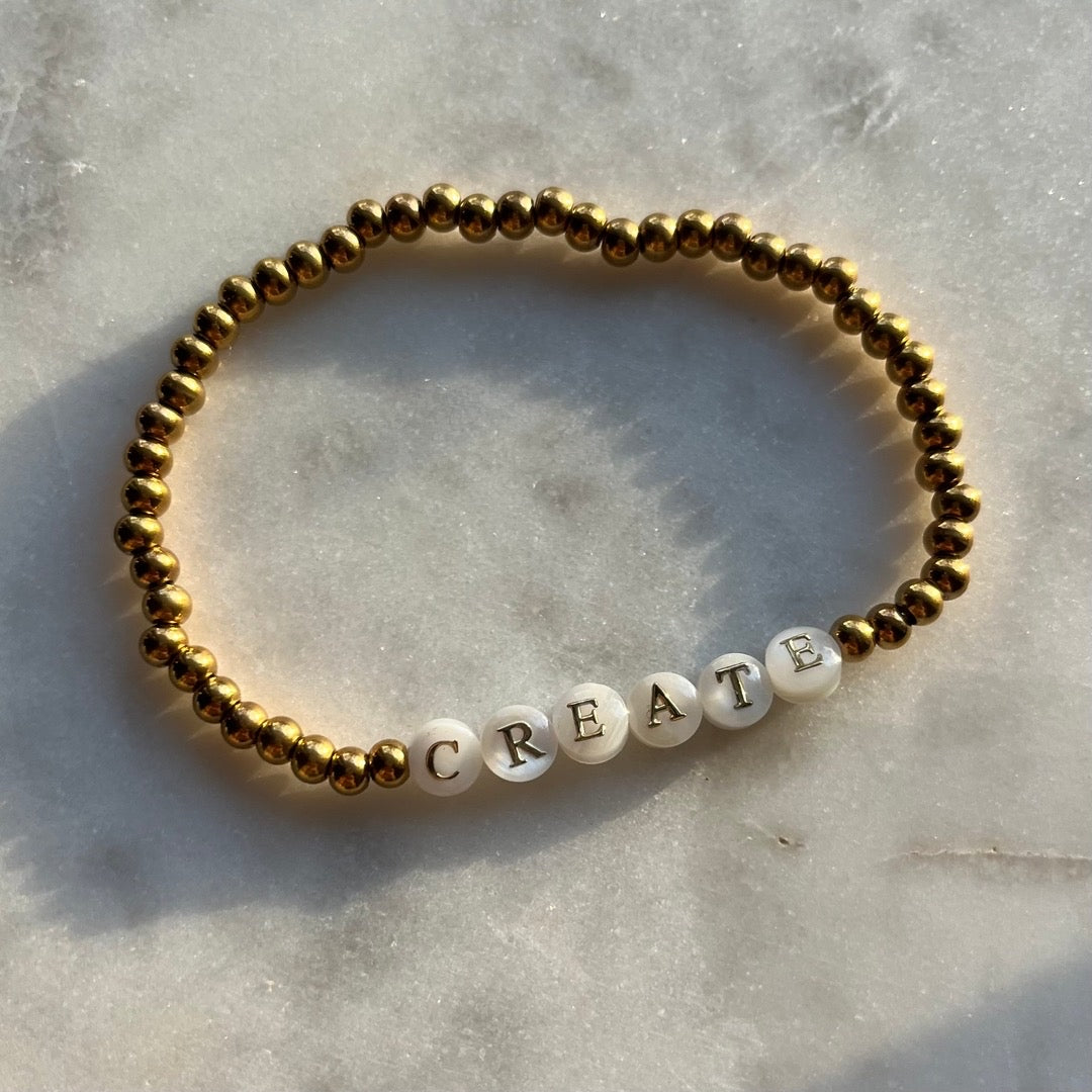 Word of the Year Intention Bracelet - Customizable