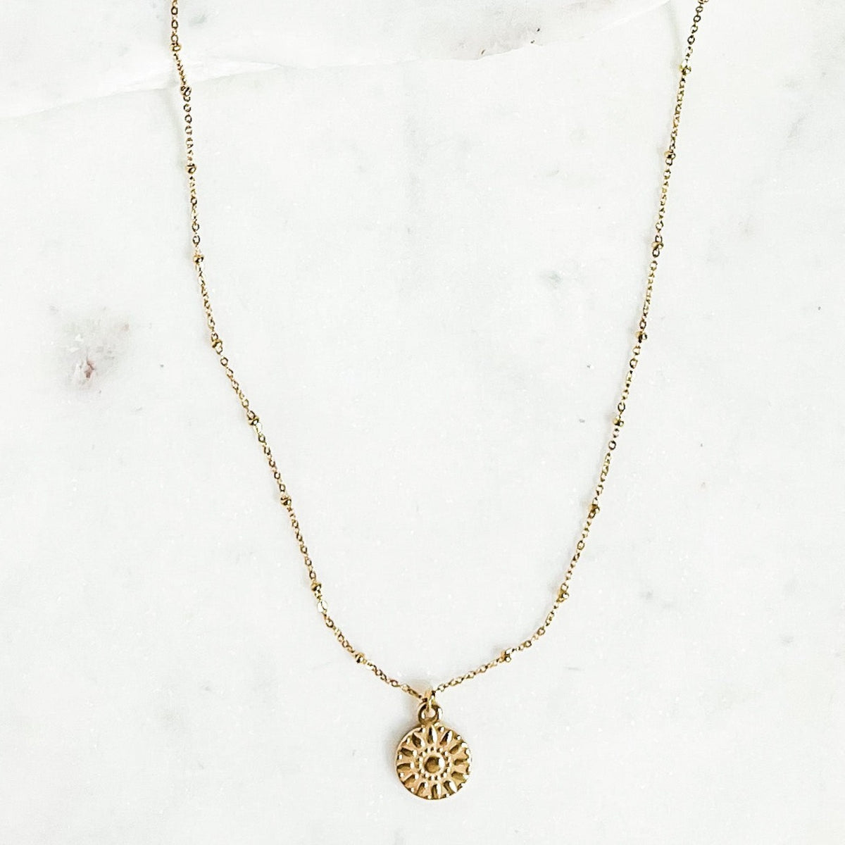 VALE | Gold Sun Satellite Chain Necklace