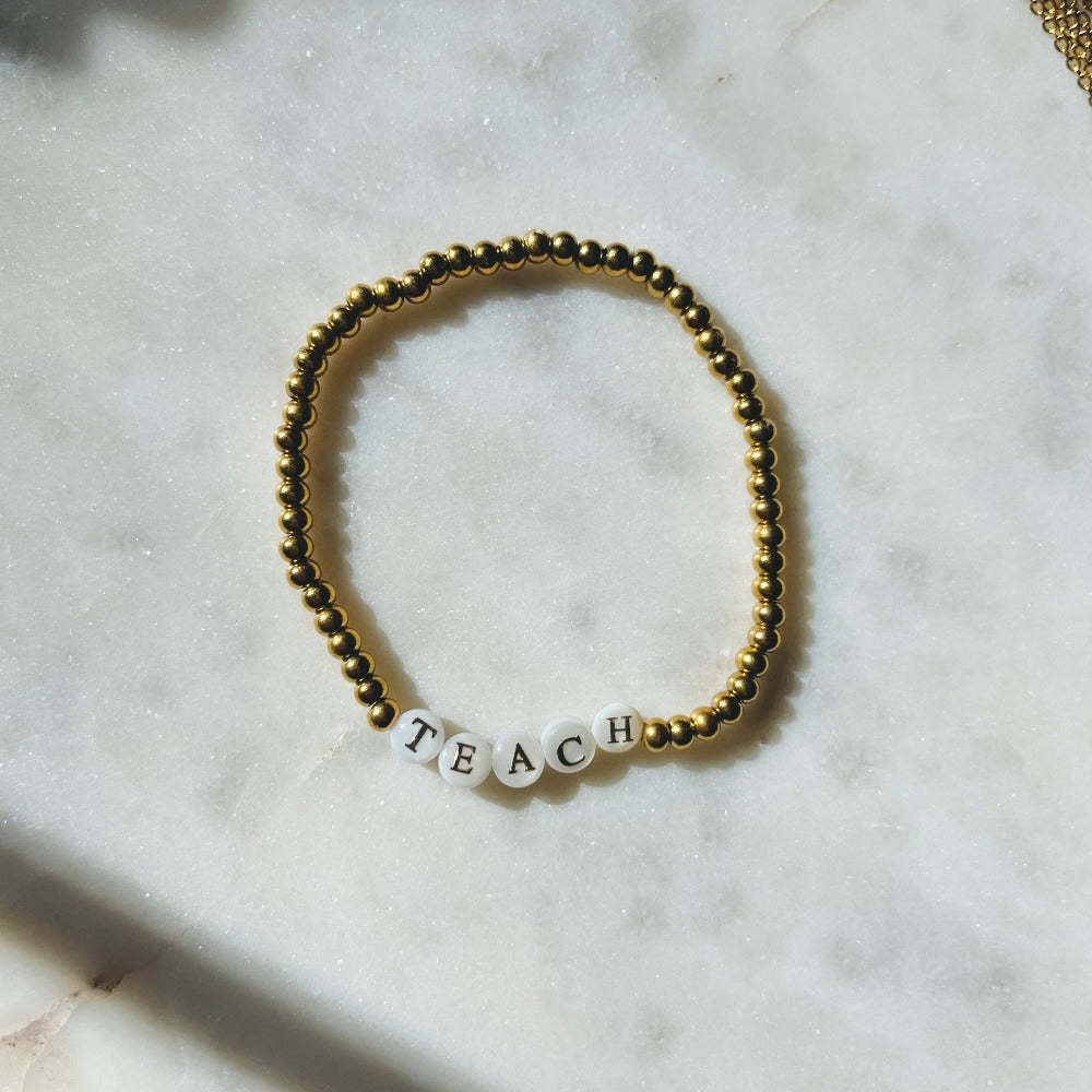 TEACHER Beaded Bracelet