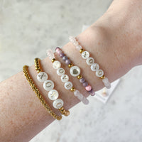 AMIA | LOVE Rose Quartz Beaded Bracelet