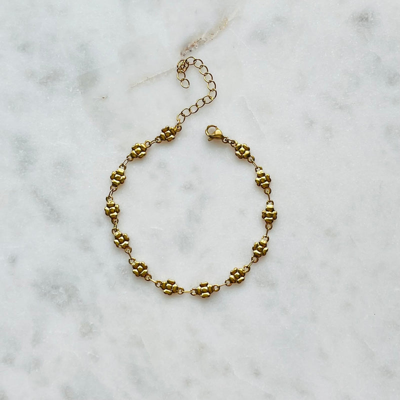 HADDIE | Flower Medallion Chain Bracelet