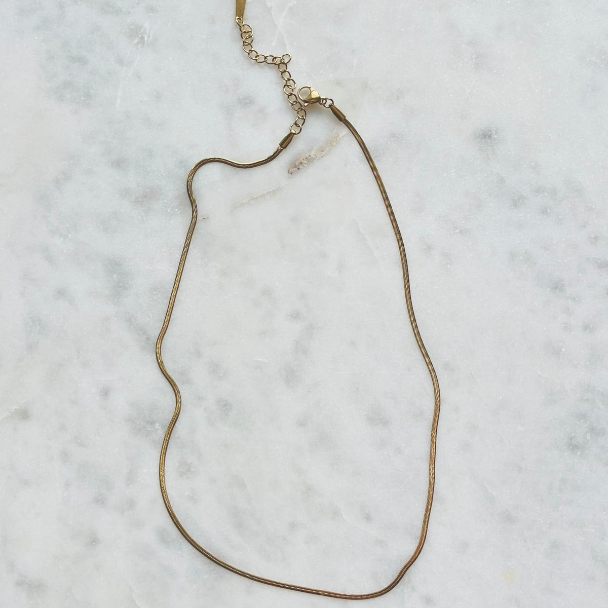 EVERLY | 1mm Gold Fine Herringbone Necklace