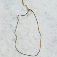 EVERLY | 1mm Gold Fine Herringbone Necklace