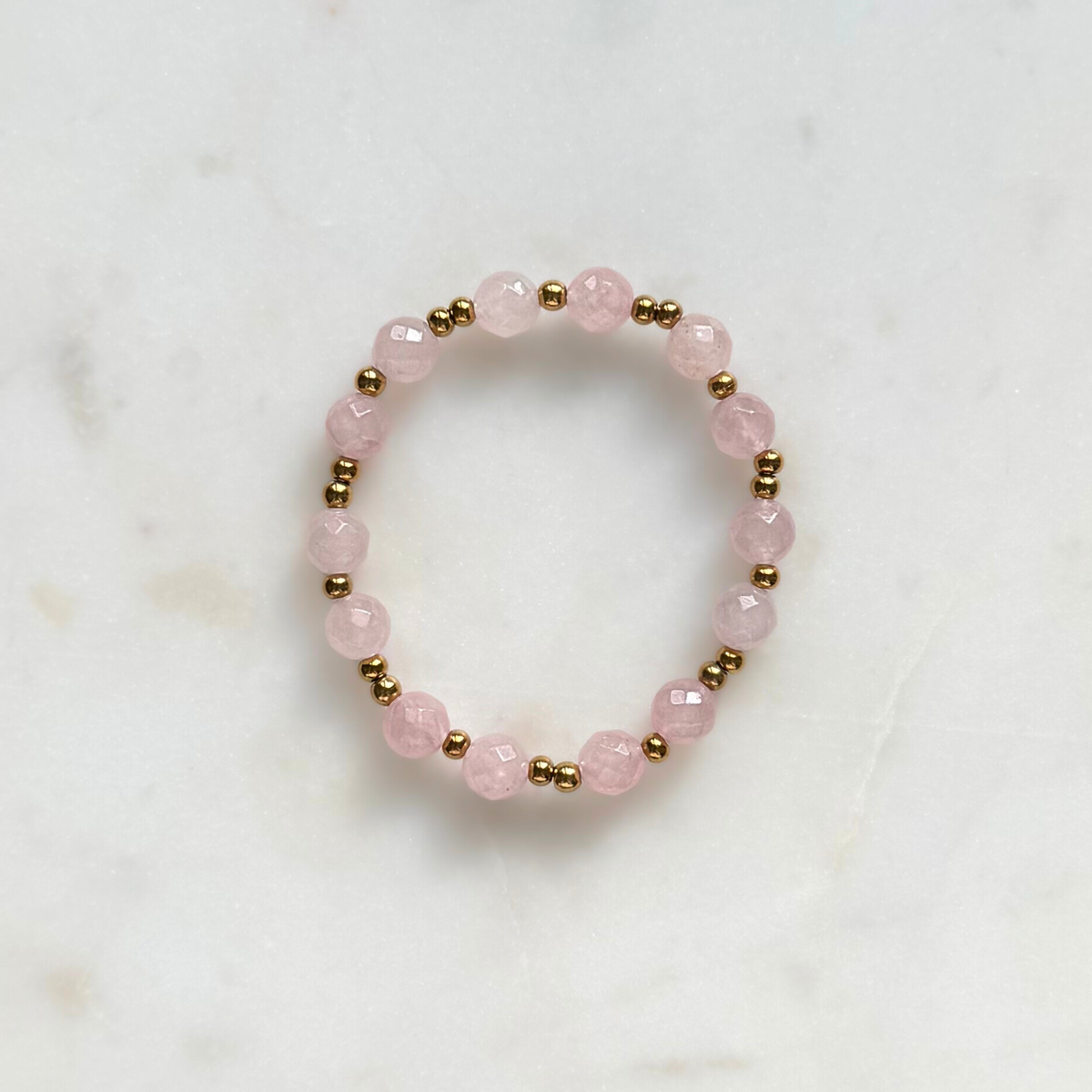 Rose Quartz Beaded Bracelet | One of a Kind