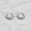 ARDEN | Silver Waterproof Textured Hoops