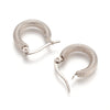 ARDEN | Silver Waterproof Textured Hoops