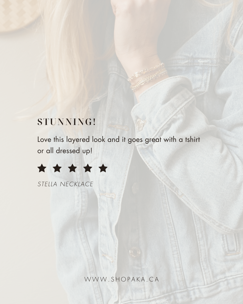 STELLA | Herringbone & Paperclip Chain Necklace