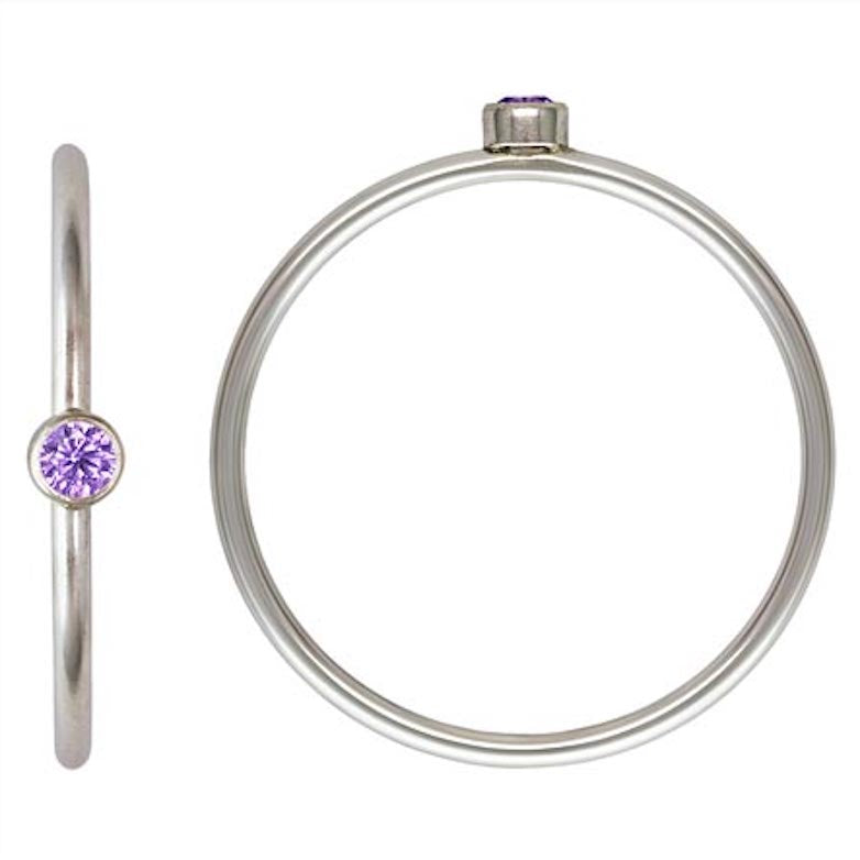 Sterling Silver Birthstone Stacking Rings [PRE ORDER]