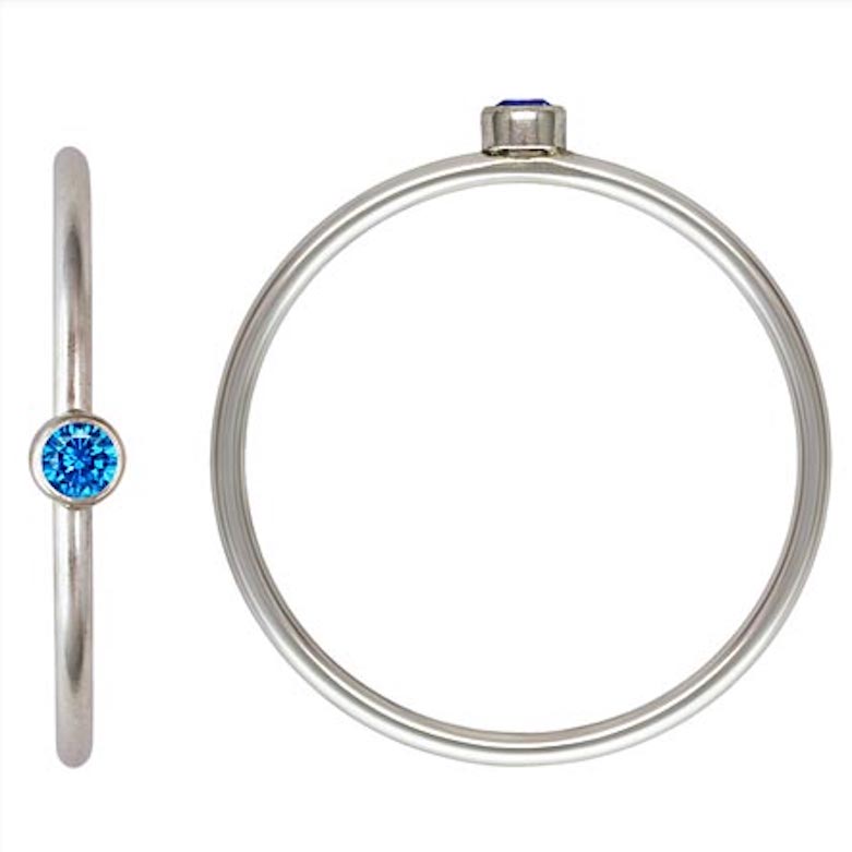 Sterling Silver Birthstone Stacking Rings [PRE ORDER]