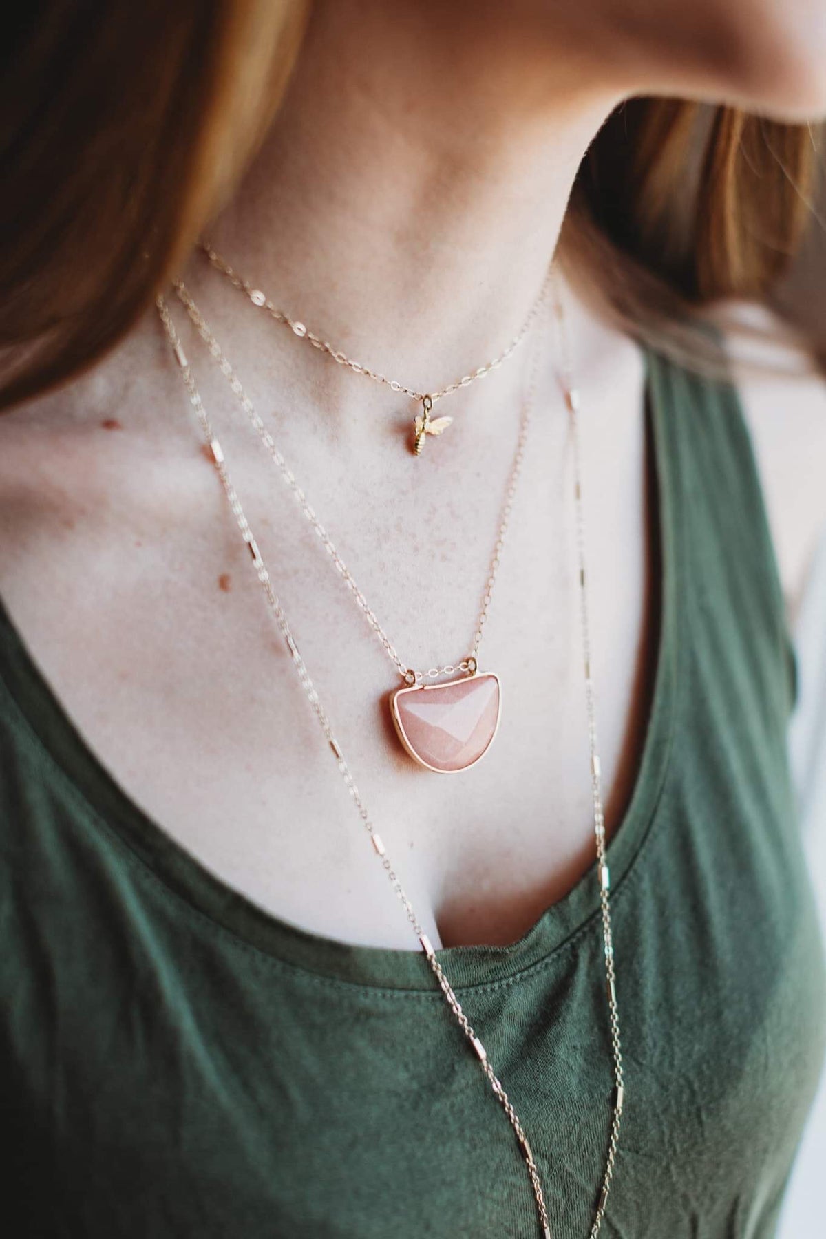 The Arc Necklace - Coral Jade [LAST CHANCE]