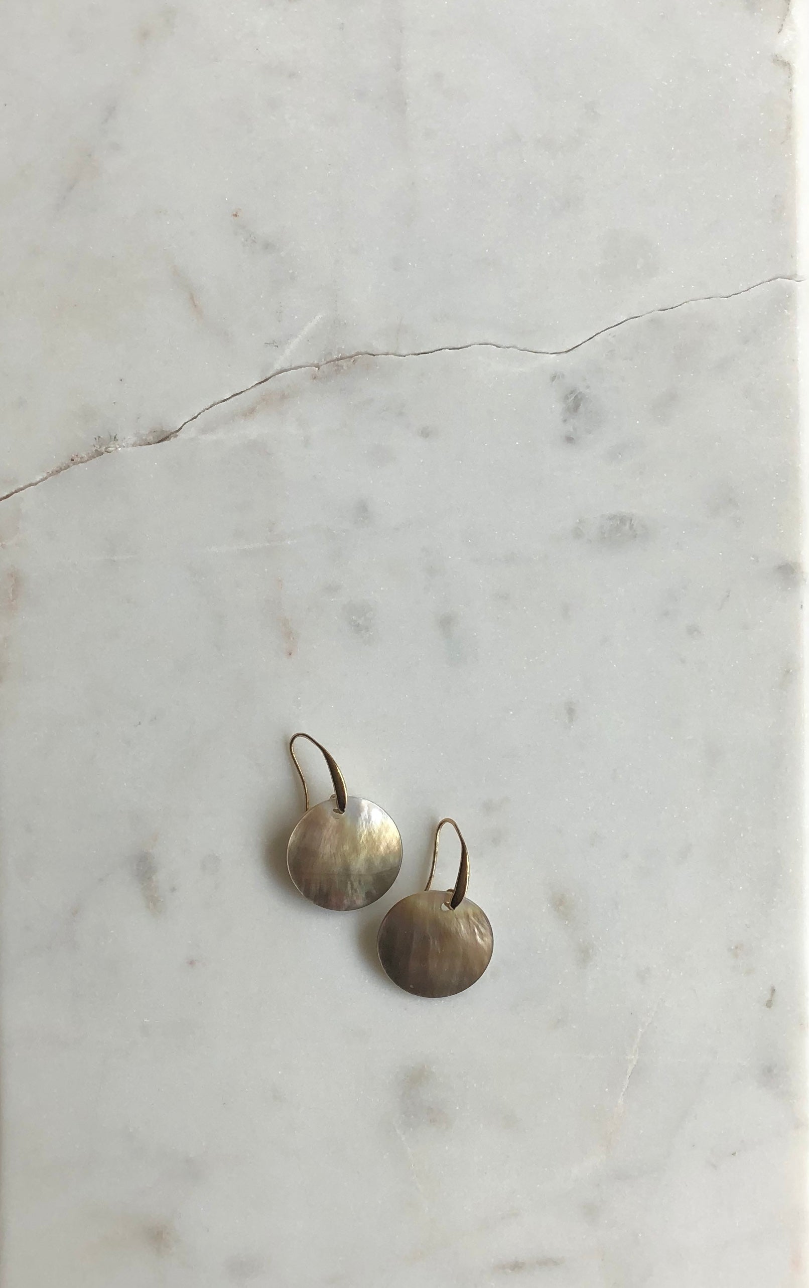 Black Shell Dangle Earrings