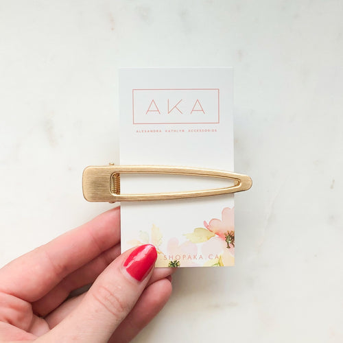 Gold Triangle Bar Hair Clip