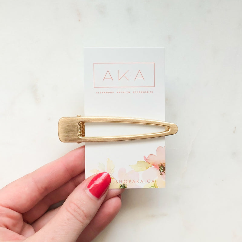 Gold Triangle Bar Hair Clip