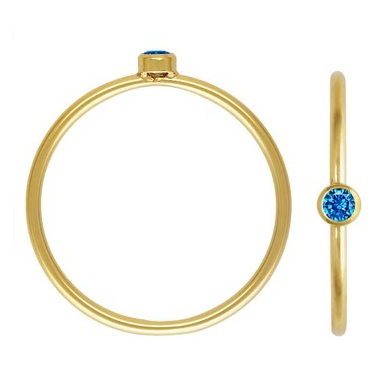 Gold Filled Birthstone Stacking Rings [LAST CHANCE]