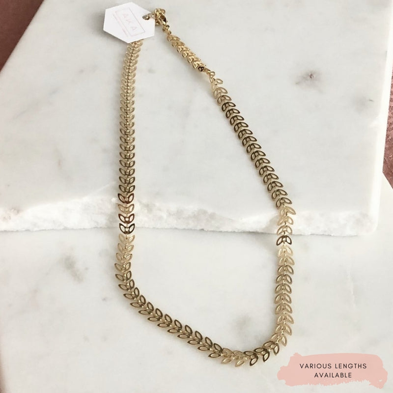 Chevron Leaf Necklace