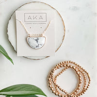 The Arc Necklace - Howlite