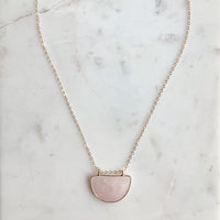 The Arc Necklace - Rose Quartz [LAST CHANCE]