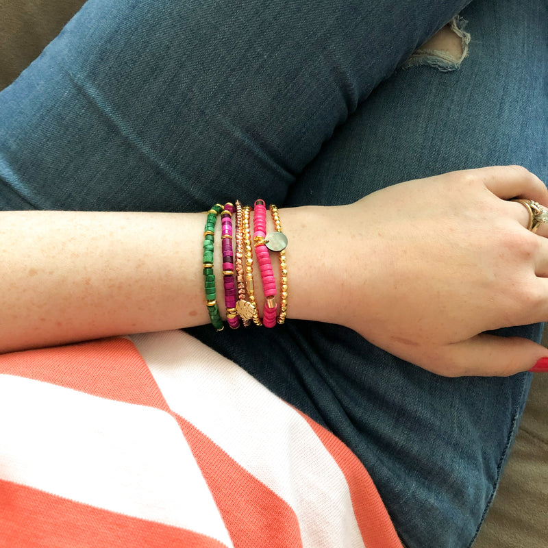 Malachite Charm Bracelet