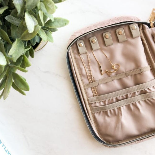 JEWELRY ORGANIZER TRAVEL CASE - Blush