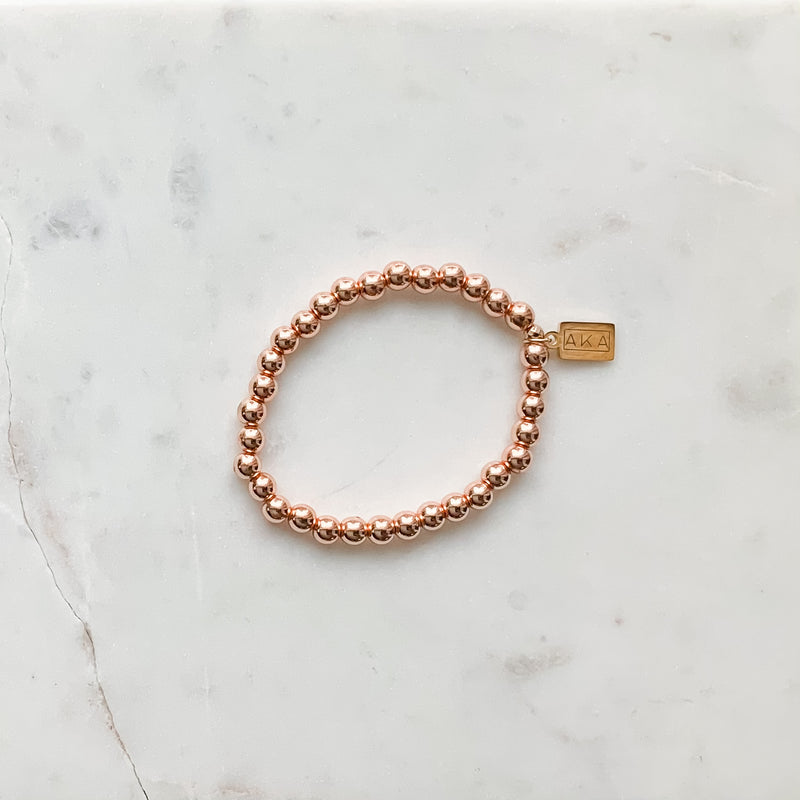 Rose Gold Hematite Bracelet (6mm)