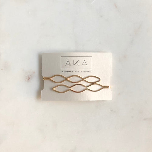 Gold Tri-Hair Pin