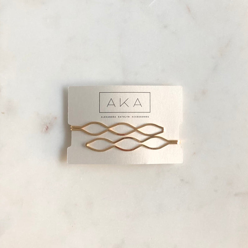 Gold Tri-Hair Pin