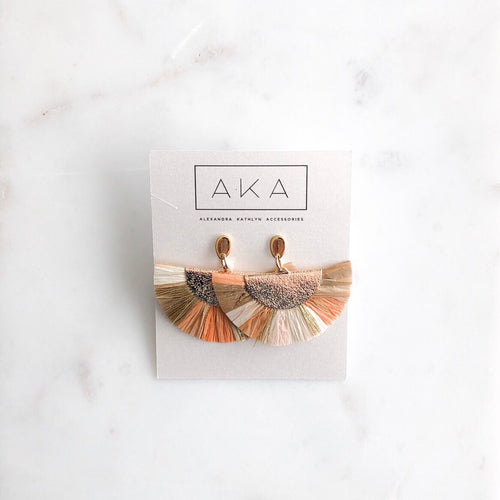 RAFFIA Earrings - Peach