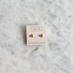 Esme Gold Heart Stud Earrings - Minis