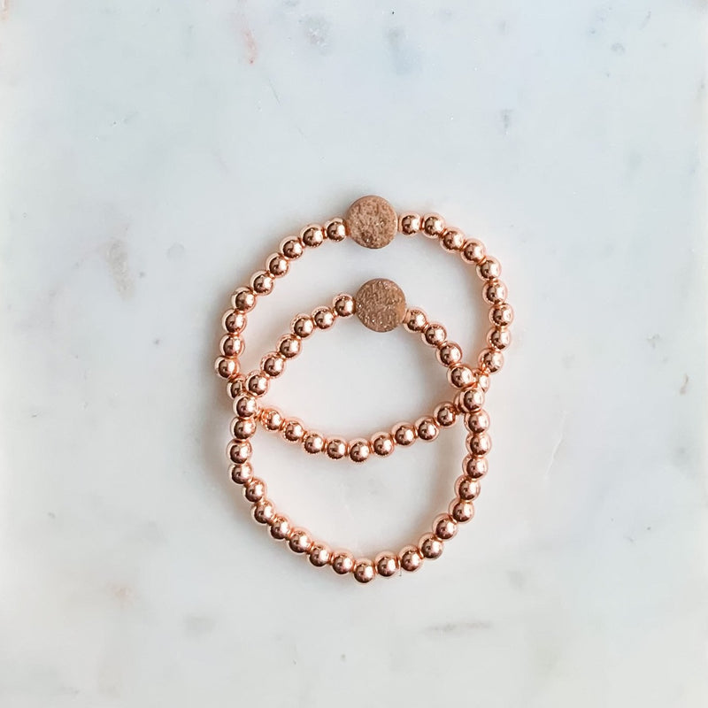 Rose Gold Hematite Druzy Diffuser Bracelet