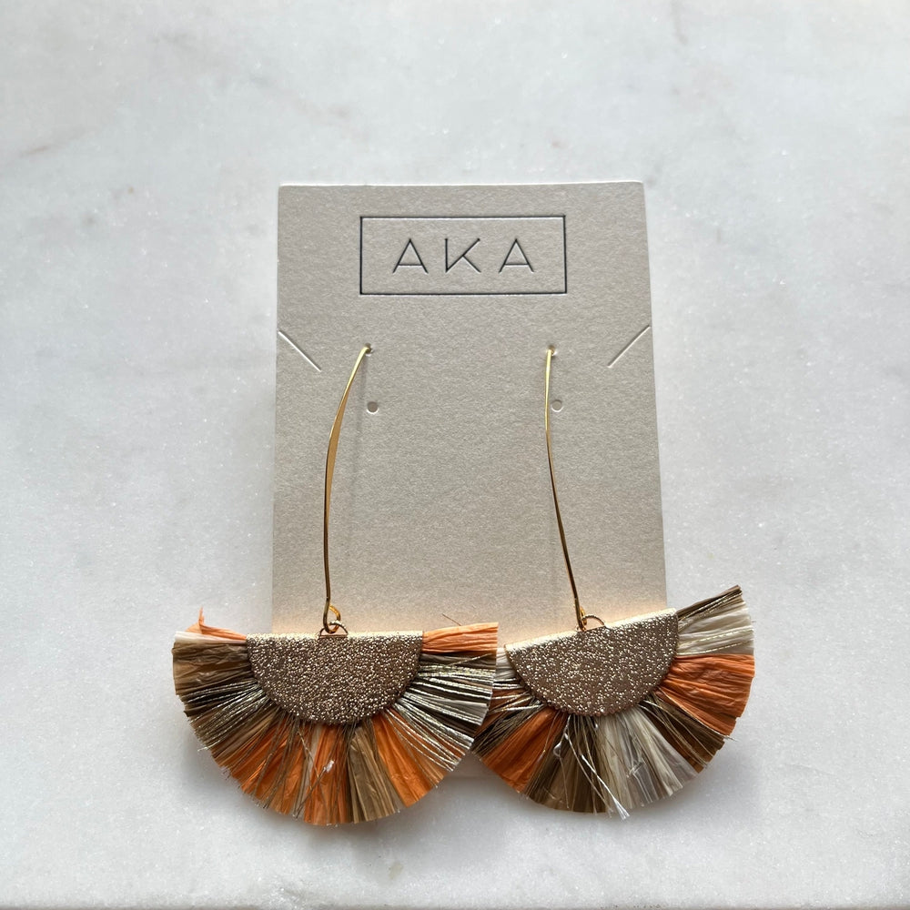 RAFFIA Earrings - Peach