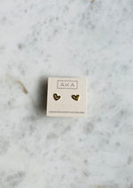 Esme Gold Heart Stud Earrings - Minis