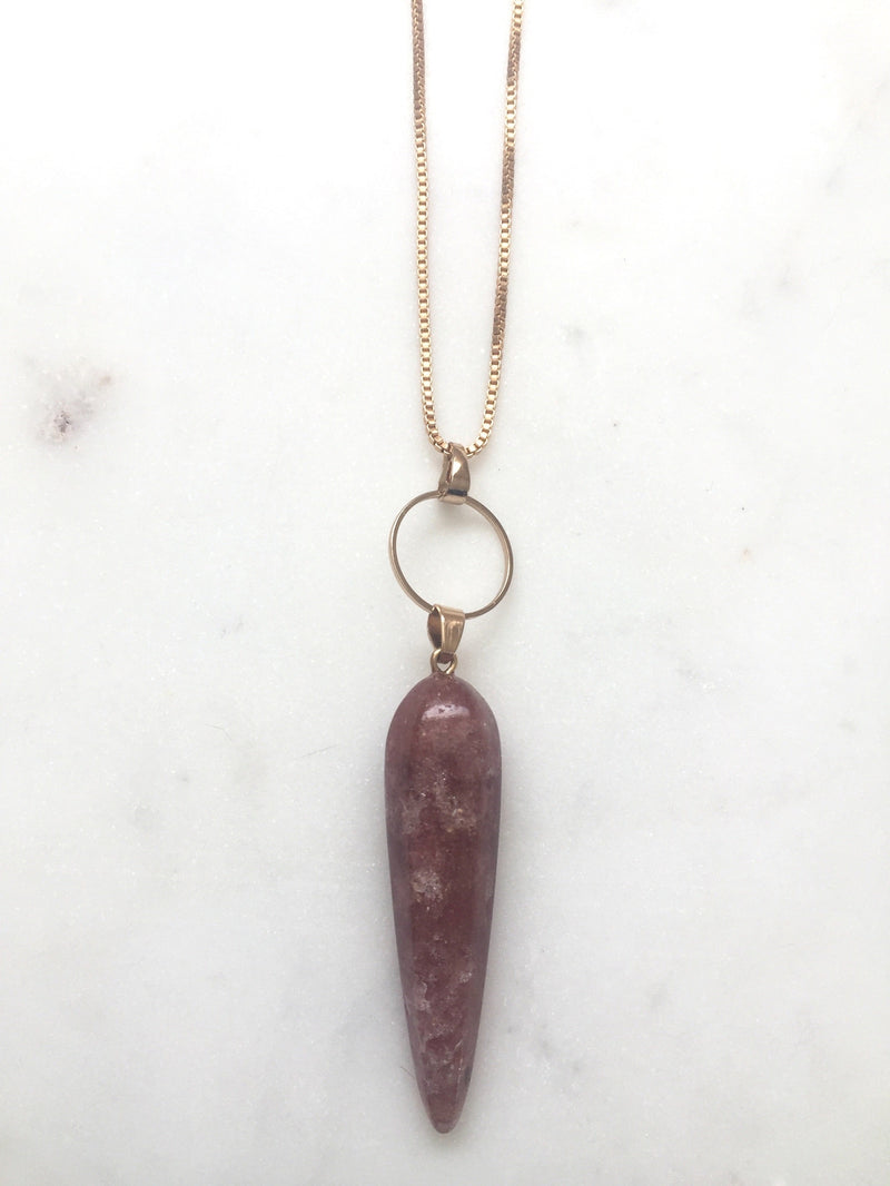 Strawberry Quartz Necklace