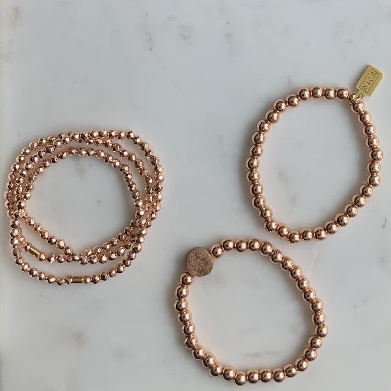 Rose Gold Hematite Druzy Diffuser Bracelet